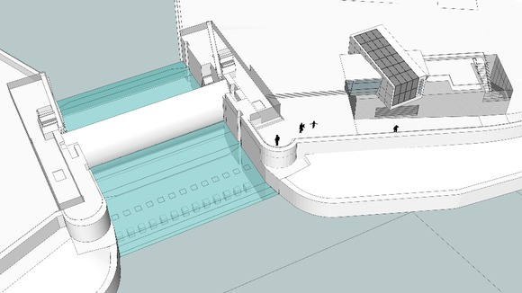 Artist impression of tidal barrier