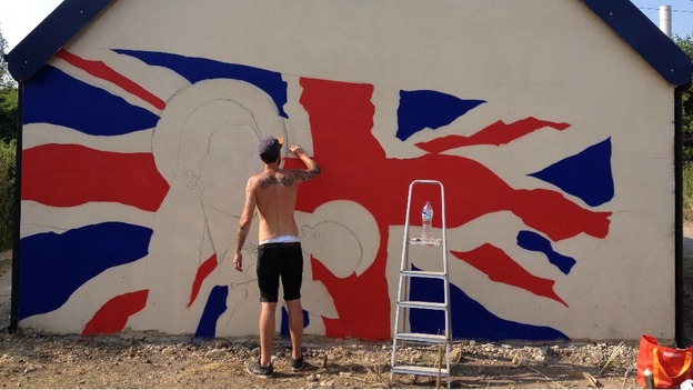The painting continues