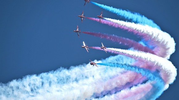 The team practice ahead of the Royal International Air Tattoo this weekend