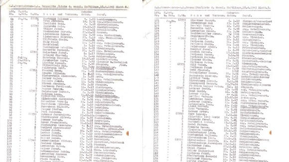 Two pages from the list.