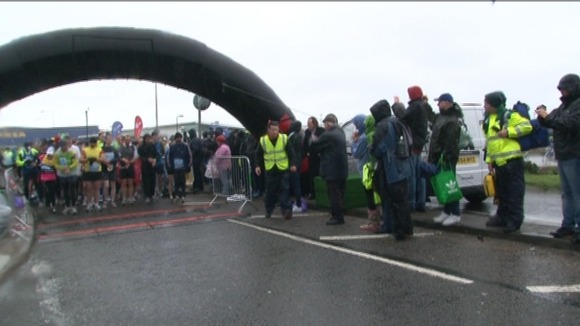 Start of the Milton Keynes marathon