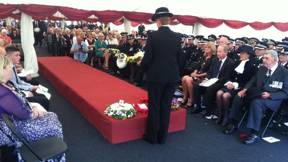 Memorial service for police officers killed on duty