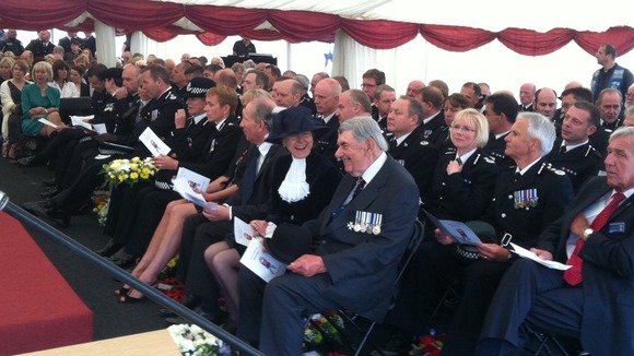 Police forces represented at memorial for officers killed on duty