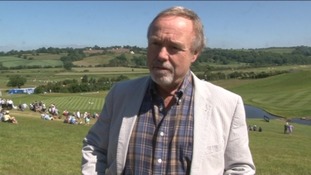 Sir Terry Matthews with 2012 Ryder Cup Course as backdrop