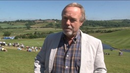 Sir Terry Matthews with 2012 Ryder Cup Course as backdrop