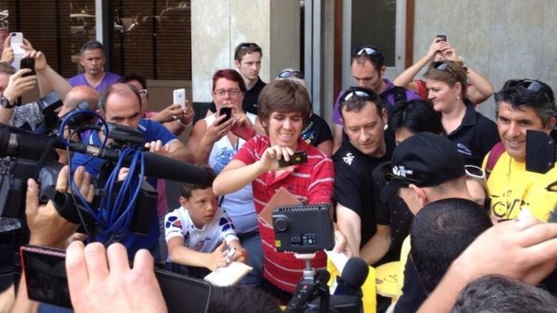 Chris Froome is getting used to a new level of fame after his Tour de France win.