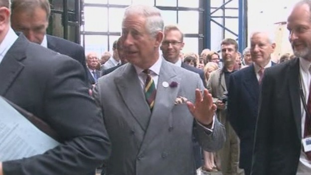 Prince Charles during a visit to the National Railway Museum in York.