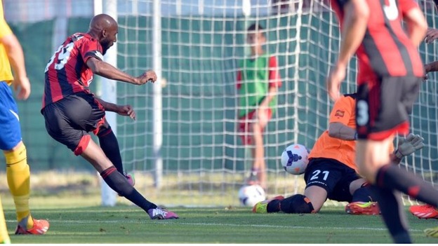 Nicolas Anelka scored his first goal for West Brom against Puskas Academy