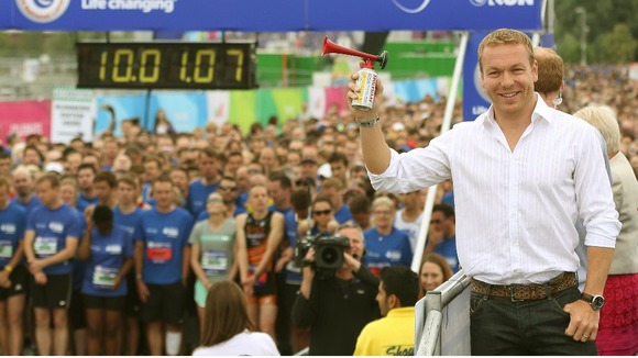 Sir Chris Hoy officially started The National Lottery Anniversary Run earlier this week.