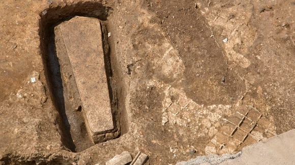 The stone coffin was found near the resting place of Richard III - but is thought to date back around 100 years before he was buried there