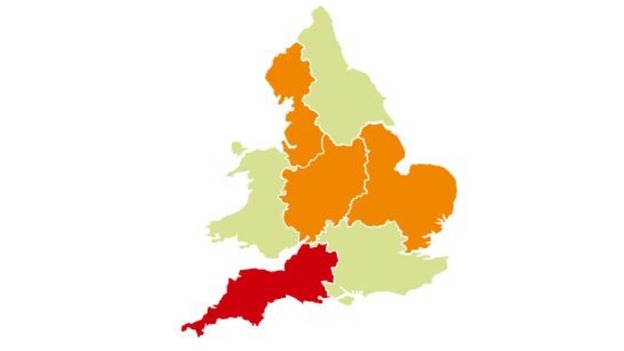 The Environment Agency's flood warning map.