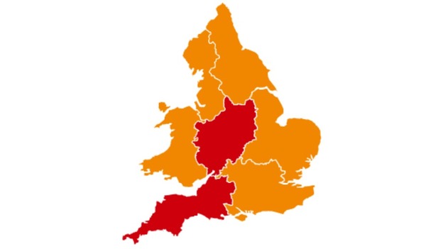 The Environment Agency's flood warning map.