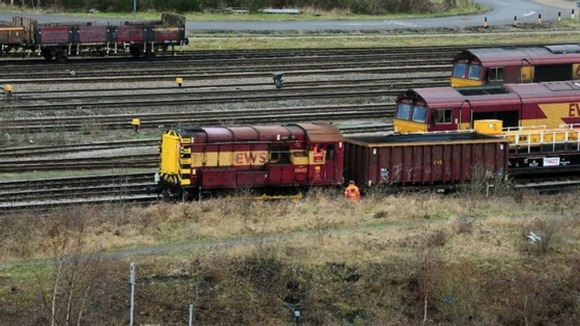 General view of Toton sidings at Nottingham where the train is set to run through.