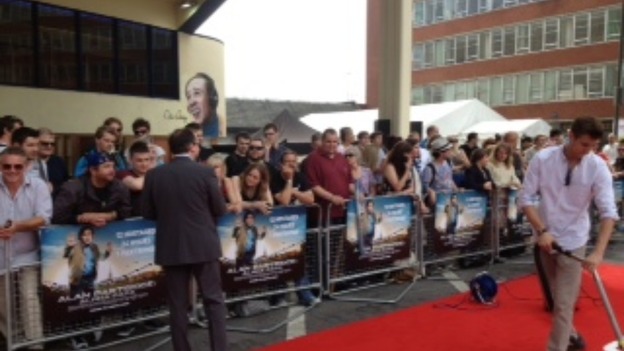 Crowds in Anglia Square ahead of the premiere of Alpha Papa