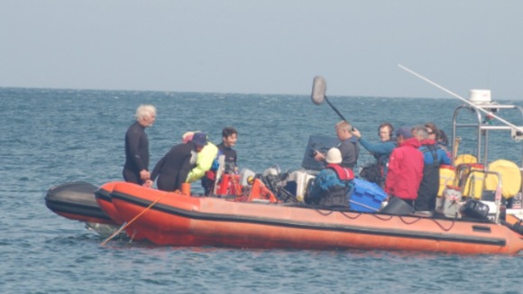 Filming at sea