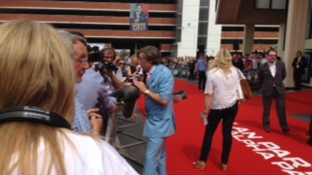 Alan Partridge on the red carpet at Anglia Square in Norwich