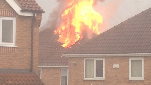 Lightning struck Heanor home of Stuart Craven's mother and set it alight.