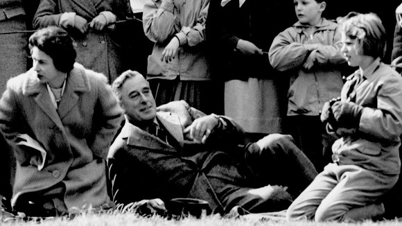 Lord Louis Mountbatten with Queen Elizabeth II (left) and Princess Anne in 1962.