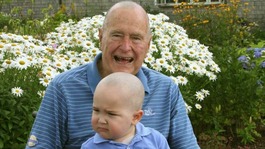 George Bush Sr shaved his head in solidarity with Patrick.