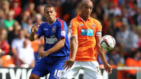 Michael Chopra, pictured here playing against Blackpool, has today joined the Seasiders