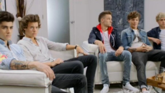 One Direction pictured in their new music video.