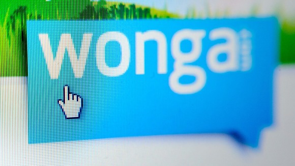 An image of Wonga's website.