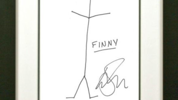 Six foot seven Steven Finn as drawn by Ian Bell