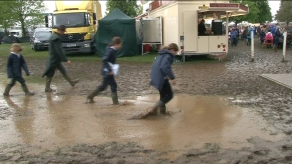 Muddy punters at Badminton 2010