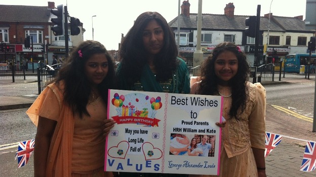 Leicester's Hindu community are today celebrating the birth of Prince George