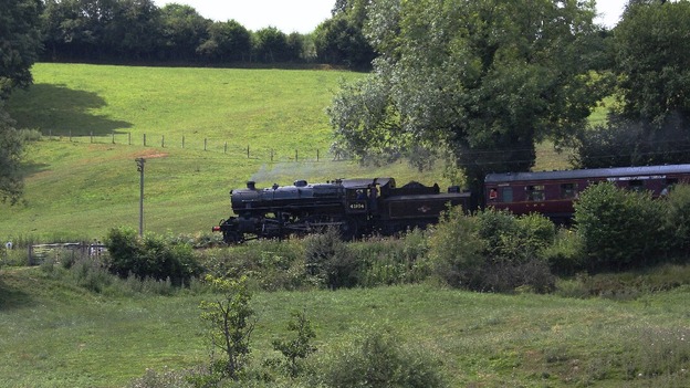 The Flying Pig, pictured here between Highley and Arley in Worcestershire, returns to the Severn Valley Railway.