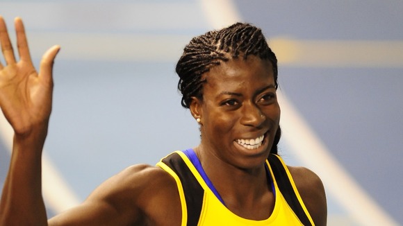 Britain's Christine Ohuruogu, who won silver at the London 2012 Games, stormed to victory in the Anniversary Games today.