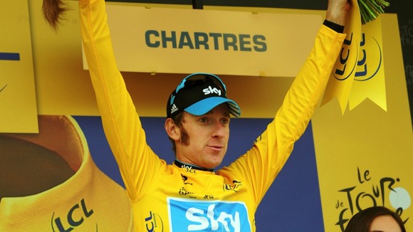 Wiggins pictured at stage seven of last year's Tour.