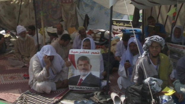 Supporters of Egypt's deposed President Mohamed Morsi continue to protest for his reinstatement.
