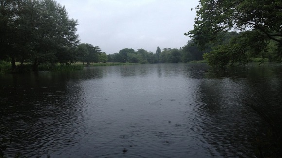 Pittville Park, Cheltenham in the rain.