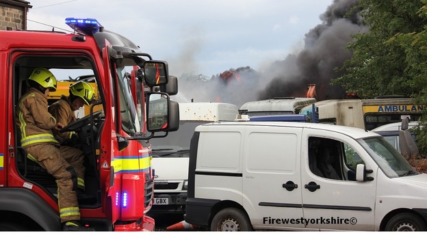 Fire crews at blaze