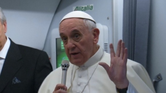 The pontiff said he would not judge gay priests.