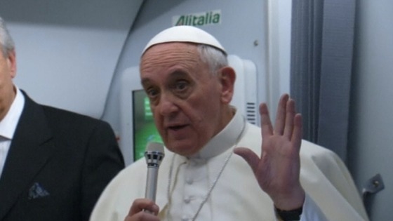The pontiff said he would not judge gay priests.