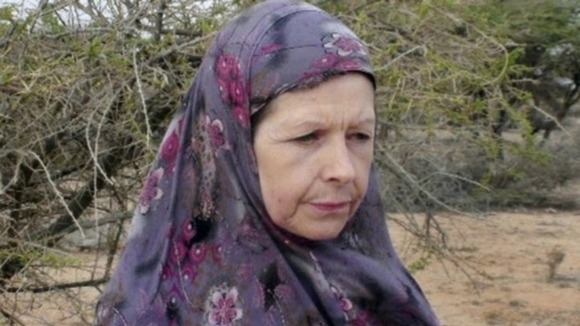 Judith Tebbutt pictured after her release after six month of captivity in Somalia.