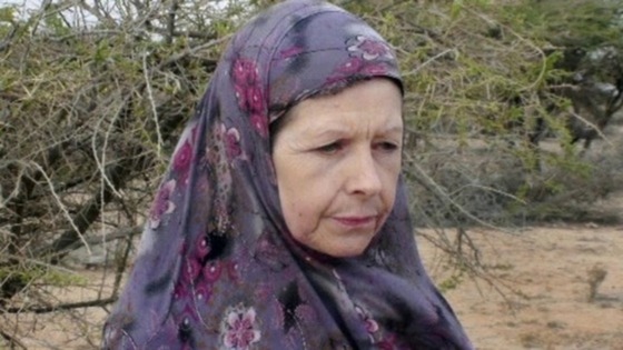 Judith Tebbutt pictured after her release after six month of captivity in Somalia.