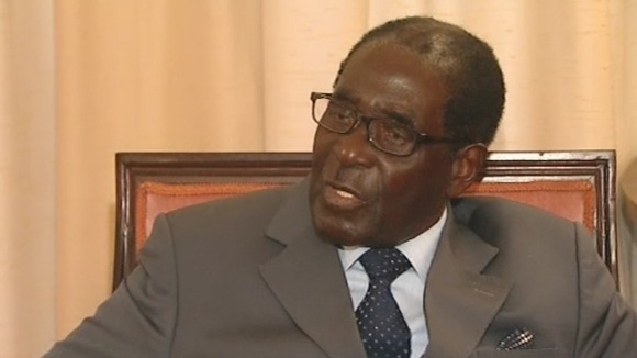 Robert Mugabe speaking to Rohit Kachroo.