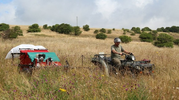 vehicle collecting seeds