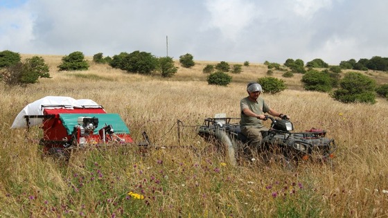 vehicle collecting seeds