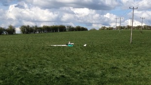 Glider crash in Bedfordshire