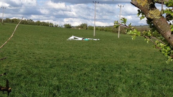 Glider crash in Bedfordshire