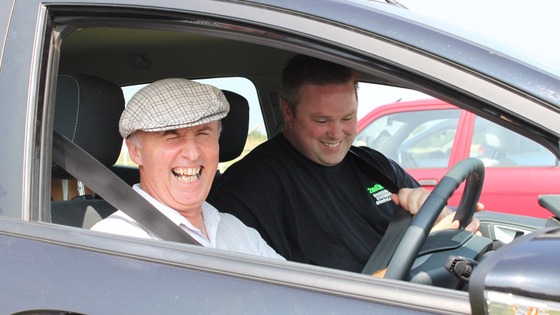 blind man driving