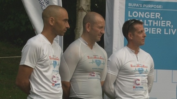 Neil Jones and Christopher Lawrence ready for their marathon challenge