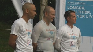 Neil Jones and Christopher Lawrence ready for their marathon challenge