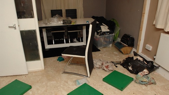 Magalie Bamu's Newham flat after the murder