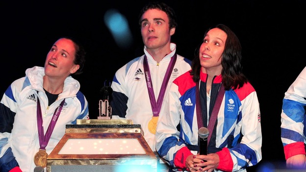 Beth Tweddle and fellow Olympians