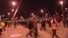 Fans leaving stadium